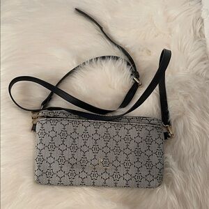 Nanette Lepore Black and Gray Crossbody Bag